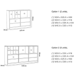 Fuurn SE3436-W Mikkel Walnut 儲物櫃 (套裝)